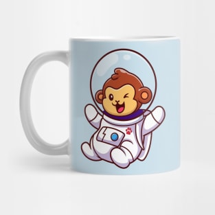 Cute Monkey Astronaut Floating Cartoon Mug